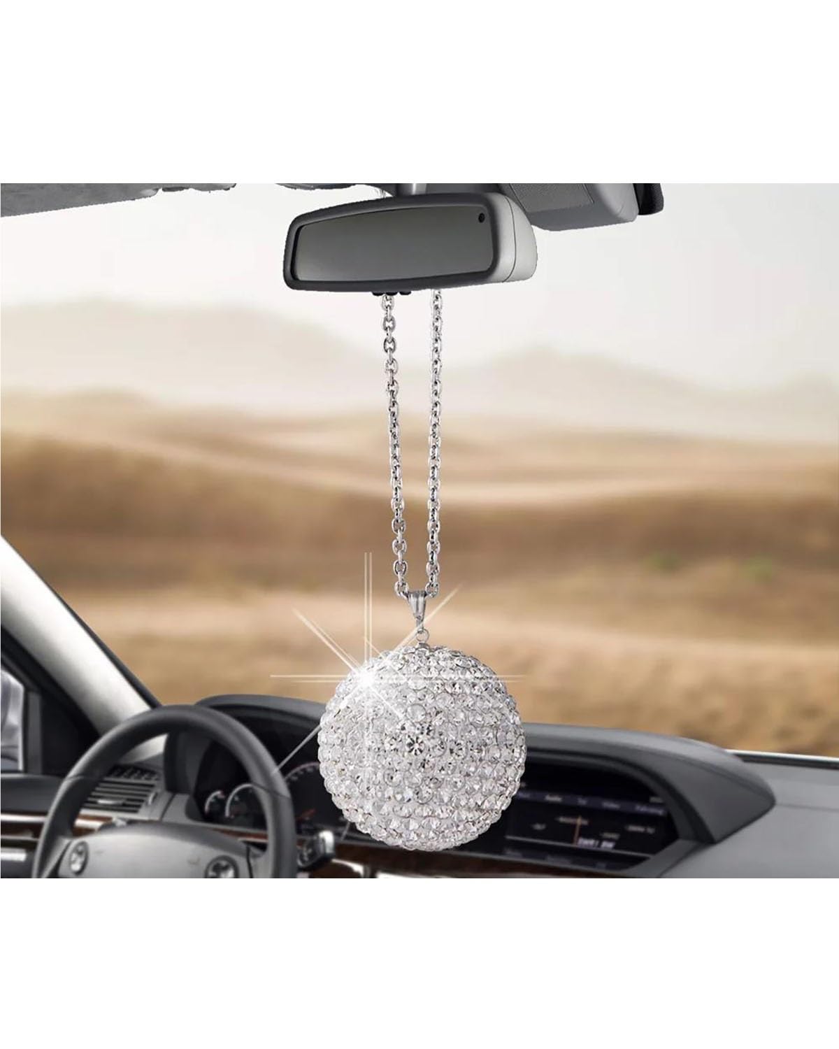 Autodekoration Kristallkugel Auto Anhänger Kreative Auto Dekoration Auto Rückspiegel Ornament Hängende Ornamente Auto Hängende Ornamente von MHYESA