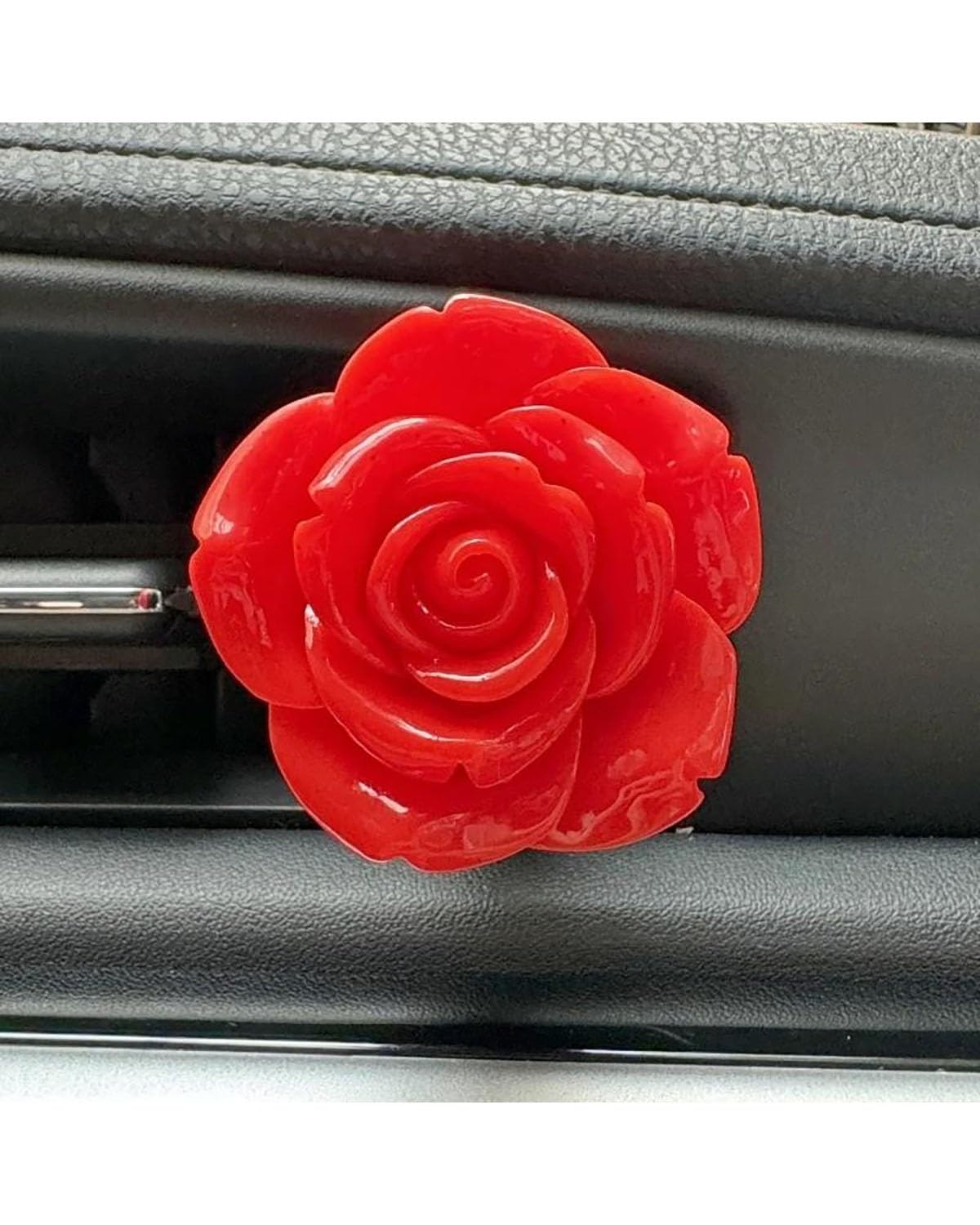 Autoduft 1pc Rose Blume Auto Klimaanlage Air Vent Aromatherapie Diffusor Clip Auto Air Outlet Dekoration Clip Auto Innen Zubehör Lufterfrischer(Red) von MHYESA