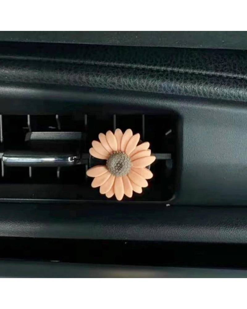 Autoduft Auto Air Outlet Aromatherapie Clip Blume Gänseblümchen Blume Auto Parfüm Clip Aromatherapie Klimaanlage Frische Innen Zubehör Lufterfrischer(Style 3) von MHYESA