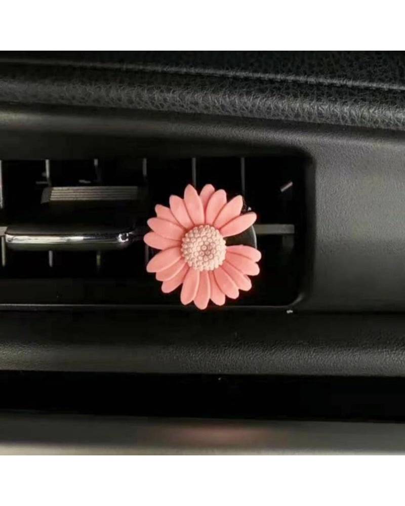 Autoduft Auto Air Outlet Aromatherapie Clip Blume Gänseblümchen Blume Auto Parfüm Clip Aromatherapie Klimaanlage Frische Innen Zubehör Lufterfrischer(Style 6) von MHYESA