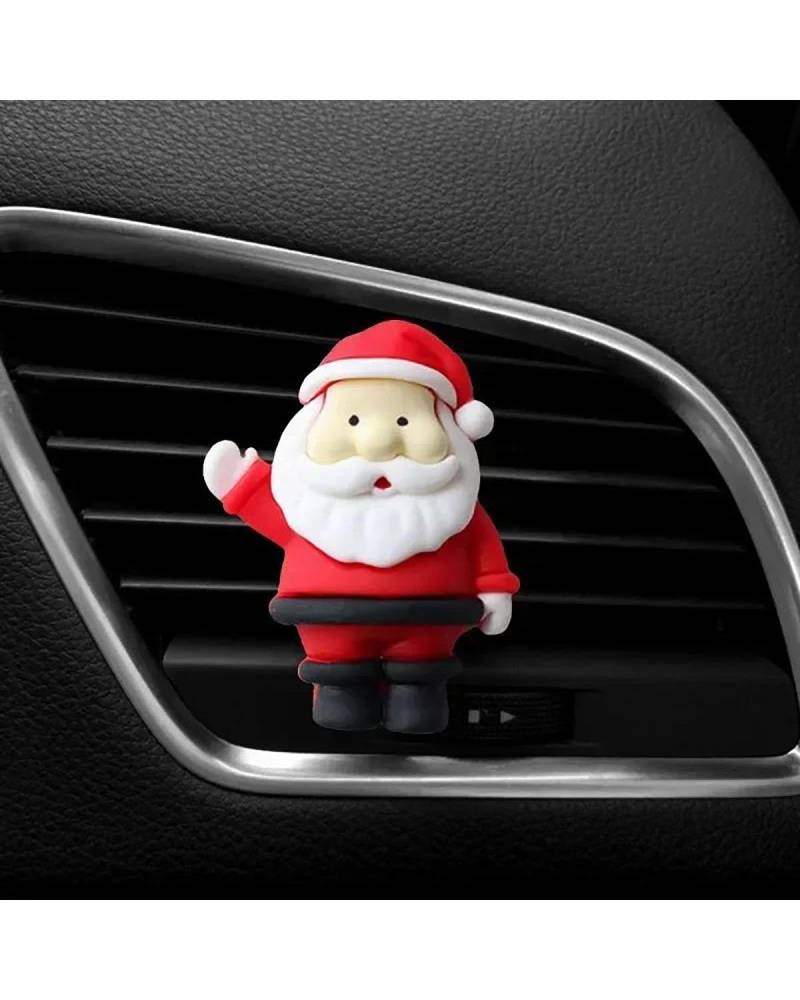 Autoduft Auto Air Outlet Duftenden Clips 3D Weihnachten Claus Elch Glocke Harz Aromatherapie Clip Dekoration Zubehör Neue Jahr Dekor Lufterfrischer(Style 4) von MHYESA