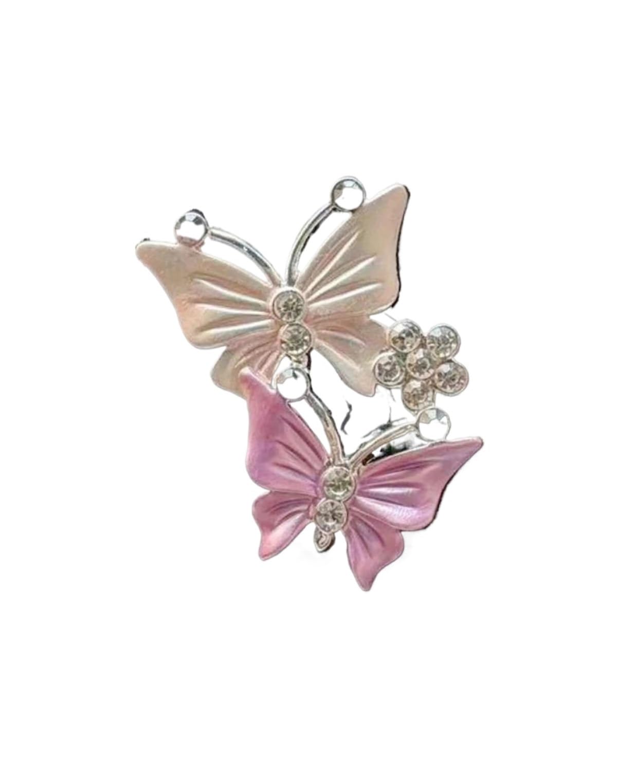 Autoduft Auto Luftauslass Lufterfrischer Clip Exquisite Diamant Schmetterling Luftauslass Parfüm Clips Schmuck Göttin Innen Auto Zubehör Lufterfrischer(Pink) von MHYESA