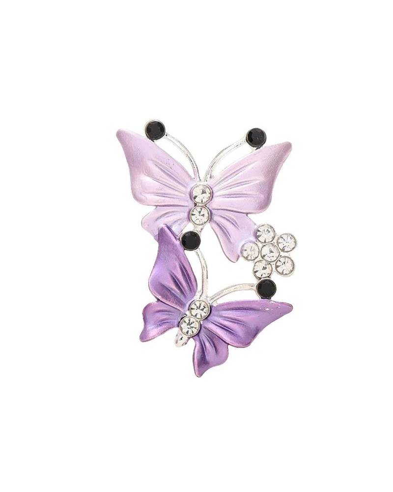 Autoduft Auto Luftauslass Lufterfrischer Clip Exquisite Diamant Schmetterling Luftauslass Parfüm Clips Schmuck Göttin Innen Auto Zubehör Lufterfrischer(Purple) von MHYESA