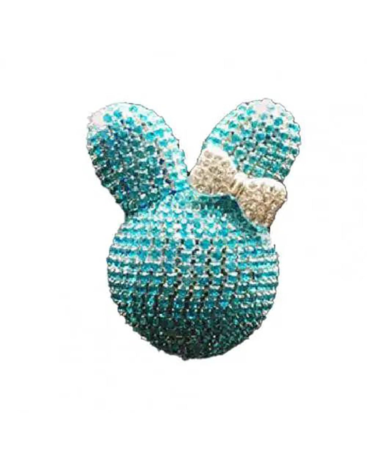 Autoduft Auto Lufterfrischer Halter Bunny Bowknot Form Glänzenden Strass Auto Air Outlet Lufterfrischer Parfüm Clip Für Auto Lufterfrischer(Sky Blue) von MHYESA