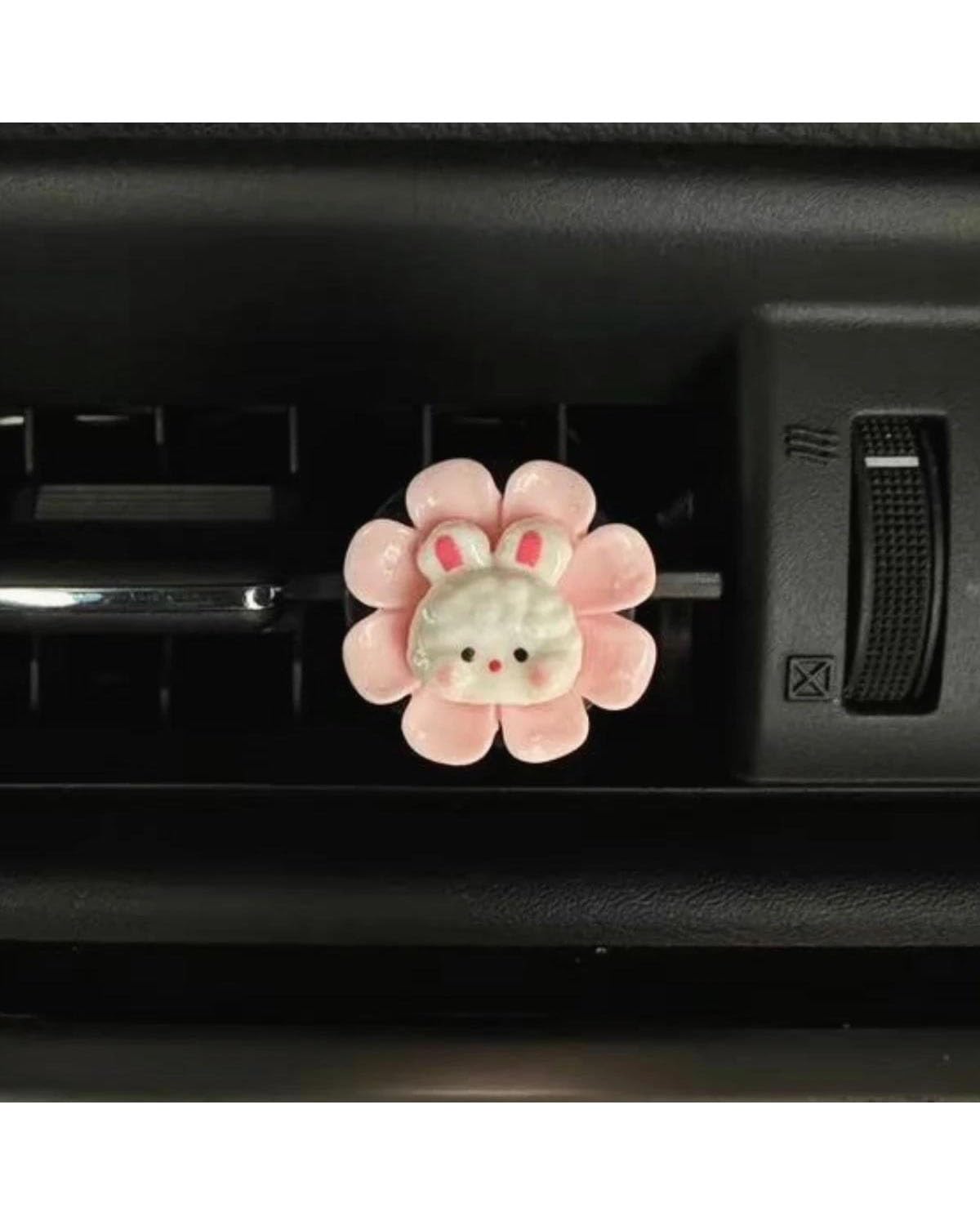 Autoduft Auto Zubehör Blume Auto Outlet Vent Clip Niedlichen Cartoon Knimal Klimaanlage Clip Auto Innen Dekoration Aromatherapie Lufterfrischer(Pink) von MHYESA