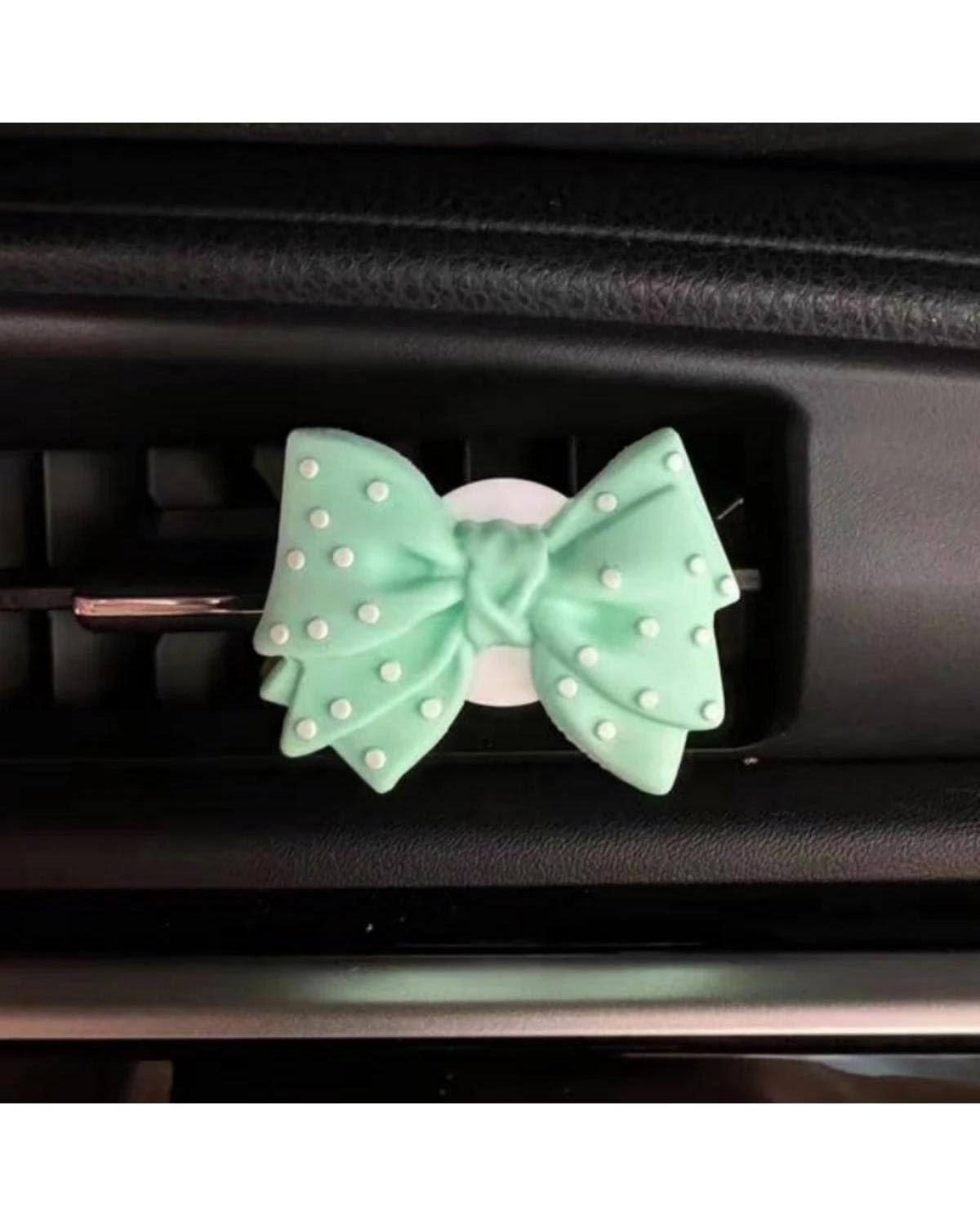 Autoduft Bowknot Auto Outlet Vent Clip Auto Innen Zubehör Nette Schleife Klimaanlage Clip Aromatherapie Kleine Parfüm Clips Frauen Lufterfrischer(Blue) von MHYESA