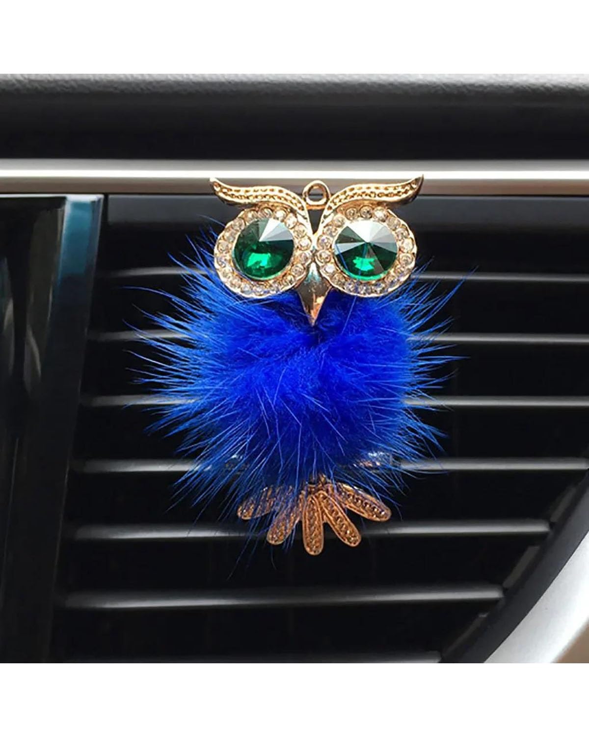 Autoduft Diamant Eule Auto Lufterfrischer Auto Outlet Parfüm Clip Duft Aroma Auto Diffusor Bling Auto Zubehör Inneneinrichtung Geschenke Lufterfrischer(Blue) von MHYESA