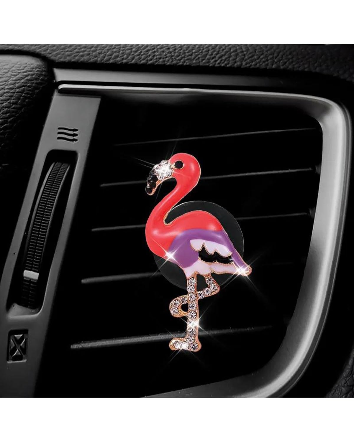 Autoduft Diamant-Flamingo-Clips Parfüm-Auto-Luftauslass Aromatherapie-Clip Parfüm-Clip Lufterfrischer-Clip Auto-Innenzubehör Lufterfrischer(Style 1) von MHYESA