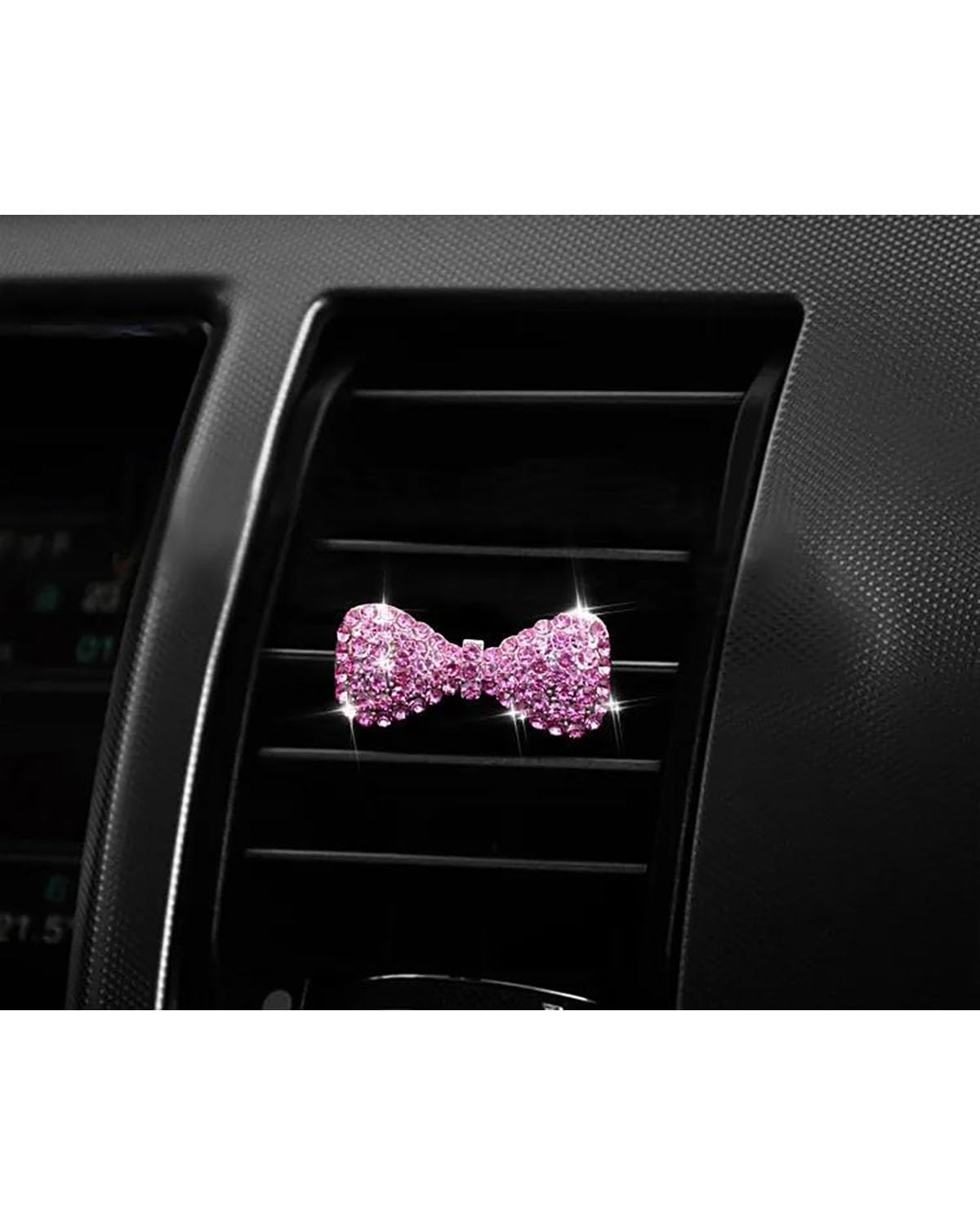 Autoduft Farbbohrer-Bowknot-Stil-Auto-Lufterfrischer-Parfümflaschen-Diffusor Im Auto-Klimaanlagen-Auslass-Luft-Parfüm-Clip Lufterfrischer(Pink) von MHYESA