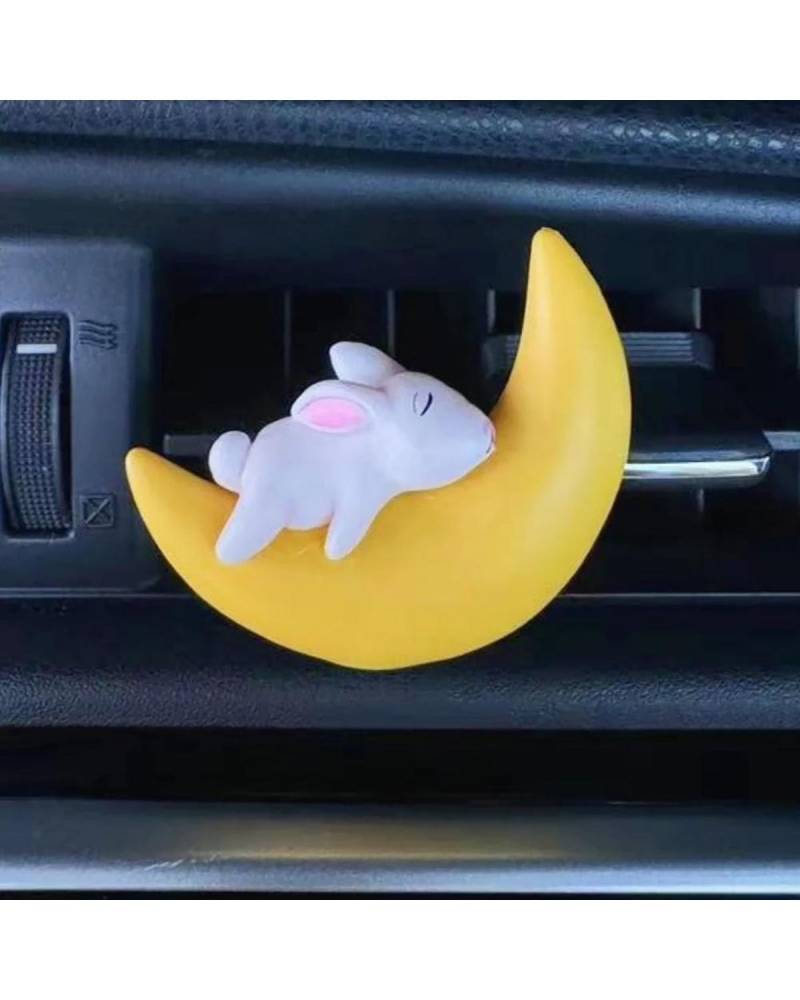 Autoduft Kreative Süße Schlaf Hase Bär Auto Duft Parfüm Clip Air Outlet Aroma Luft Frischer Dekoration Innen Auto Zubehör Geschenk Lufterfrischer(Style 2) von MHYESA