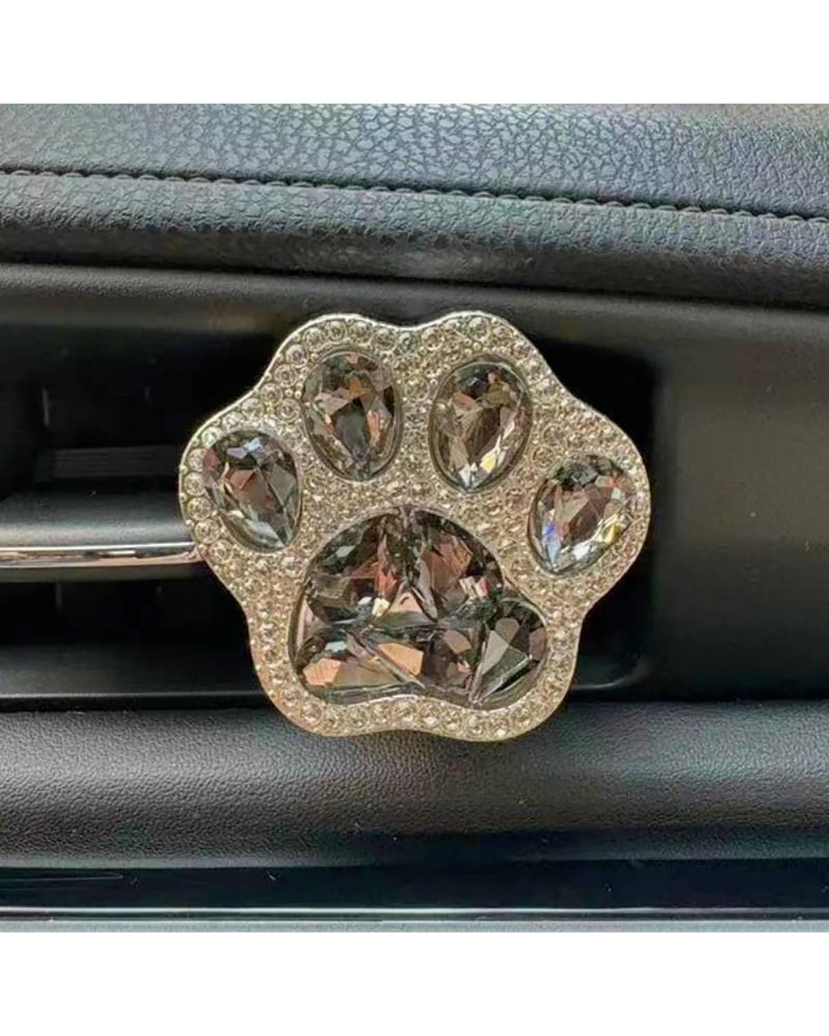 Autoduft Kreativer Funkelnder Diamant-Katzenpfoten-Autoduft Parfüm-Clip Luftbären Aroma Autodekoration Lufterfrischer Dekorationszubehör Lufterfrischer(Gray) von MHYESA