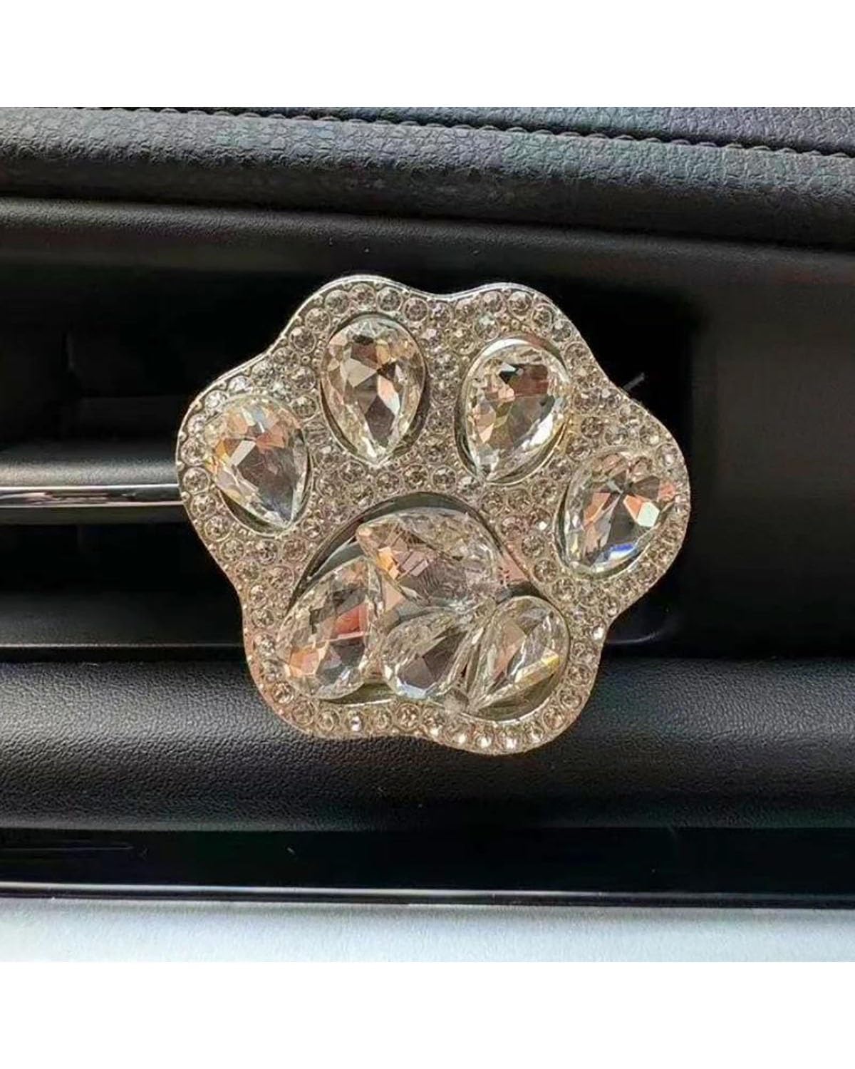 Autoduft Kreativer Funkelnder Diamant-Katzenpfoten-Autoduft Parfüm-Clip Luftbären Aroma Autodekoration Lufterfrischer Dekorationszubehör Lufterfrischer(White) von MHYESA