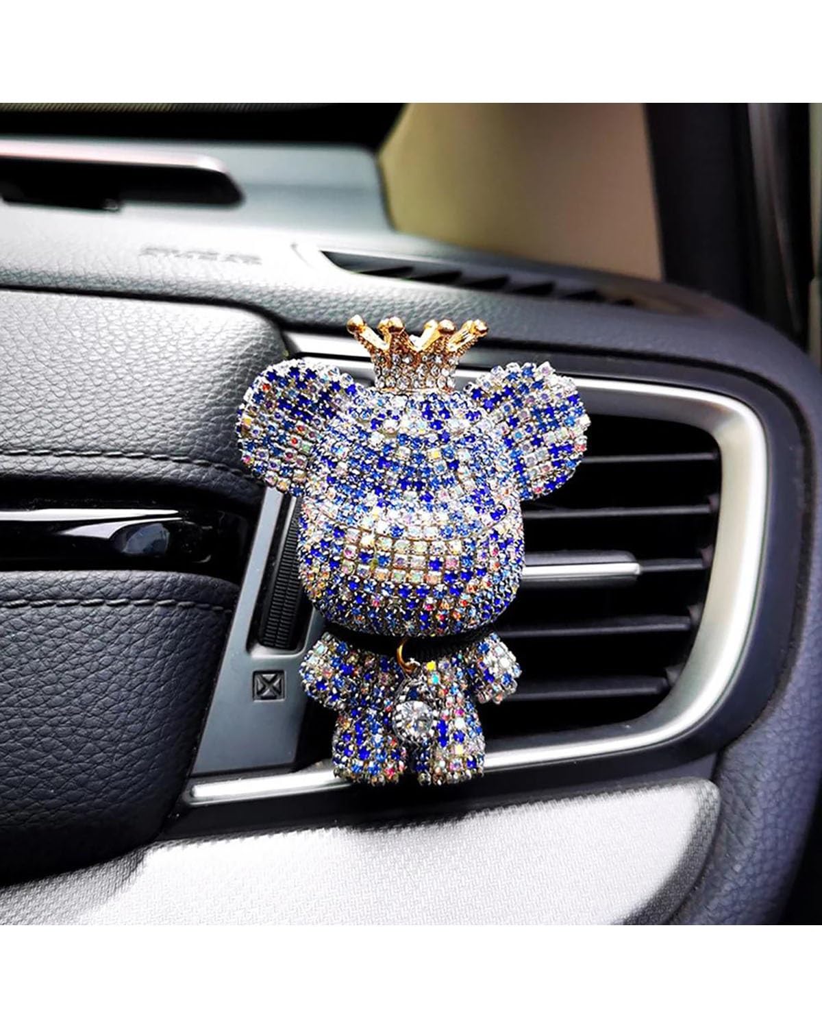 Autoduft Kristall Charm Bär Auto Lufterfrischer Innen Parfüm Diffusor Kreative Diamant Dekoration Air Outlet Aromatherapie Zubehör Lufterfrischer(Style 3) von MHYESA