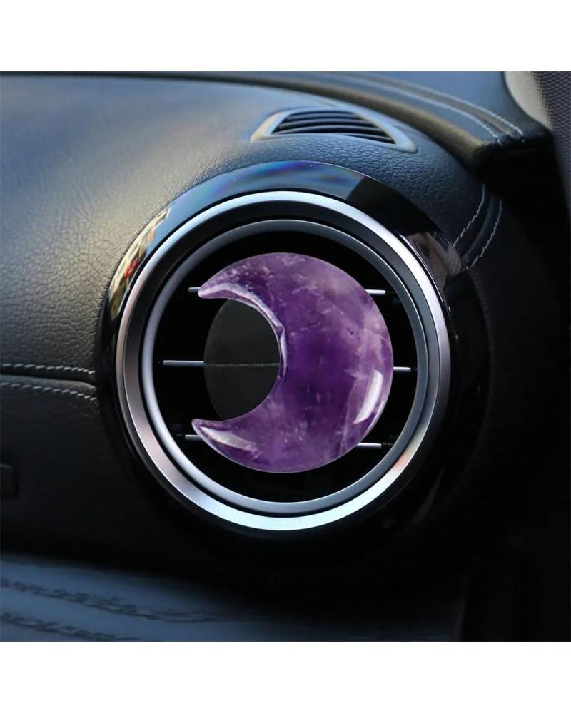 Autoduft Kristall Mond Auto Lufterfrischer Parfüm Clip Frauen Rosa Mond Innendekoration Auto Klimaanlage Outlet Duft Diffusor Lufterfrischer(Style 3) von MHYESA