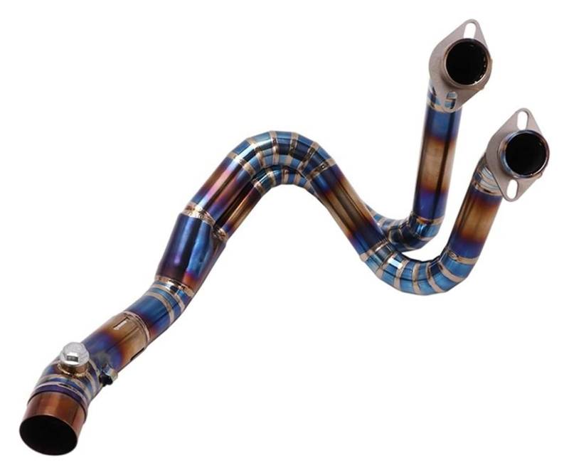 Für ER6N/E 2012-2016 Header Titanlegierung Mid Link Pipe Full System Schalldämpfer Auspuffrohr Slip On Motorrad Auspuffschalldämpfer Motorrad Auspuffrohr von MIAOLISI