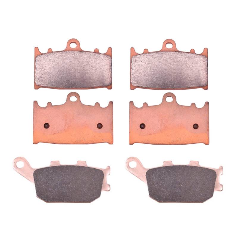 Für KLZ1000 KLZ1000A Für V&ERSYS KLZ 1000 Motorrad Vorne Hinten Bremsbeläge Motorrad Bremsbelage(1set Copper Based) von MIAOLISI