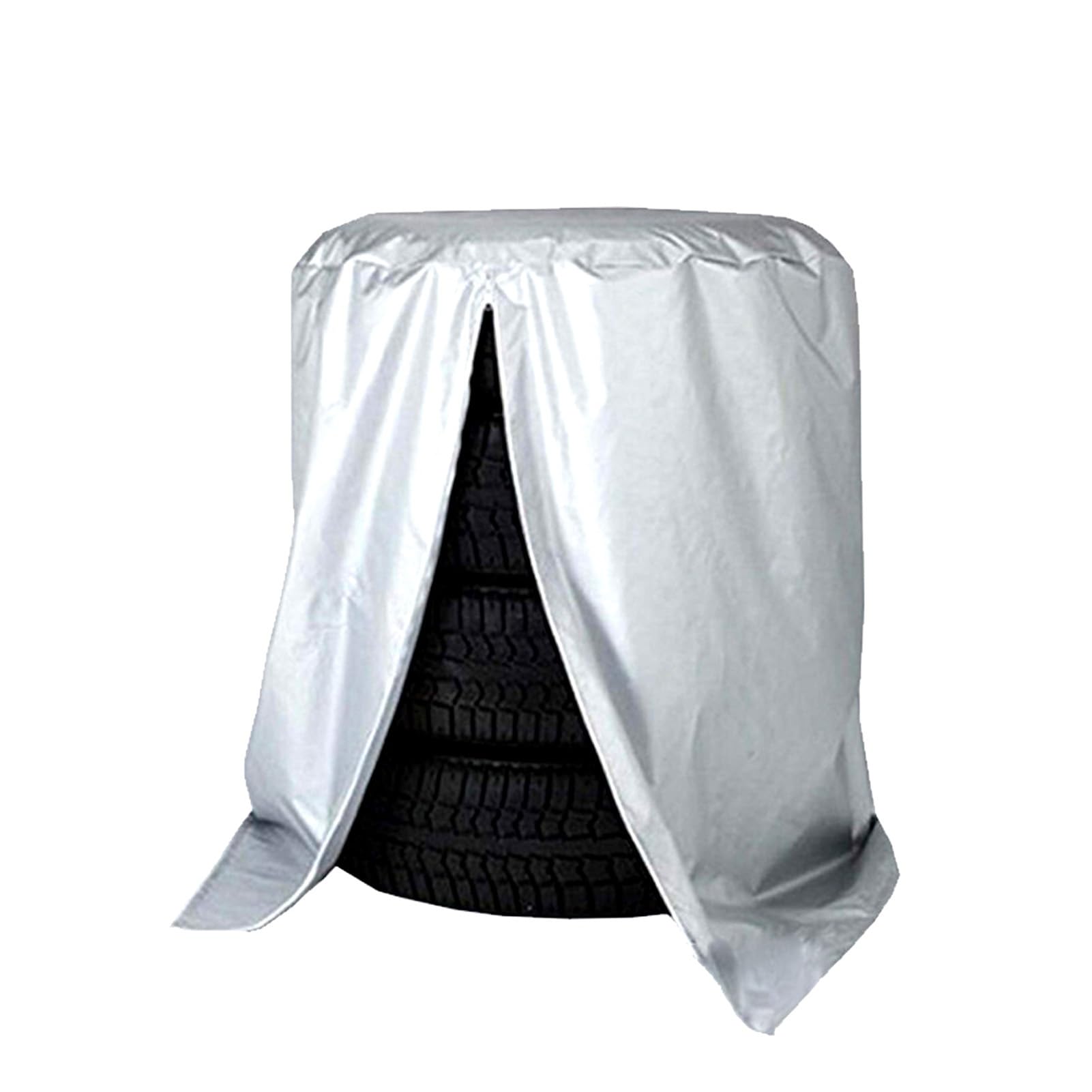 Auto Reifentasche, Reifenschutzhülle, wasserdichte Reifentaschen, 420D-oxford Cloth Reifenabdeckung mit Reißverschluss, Autoreifenabdeckung für 4 Reifen(Silver,65x90cm) von MIAOMI