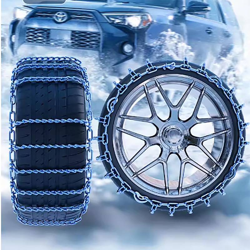 MIAOSHUANG 2 Stück Schneeketten, universelle Anti-Rutsch-Schneeketten für Autos, passend für 2 Reifen, 5,7 mm Dicke Winter-Sicherheits-Schneeketten,195/65R15 von MIAOSHUANG