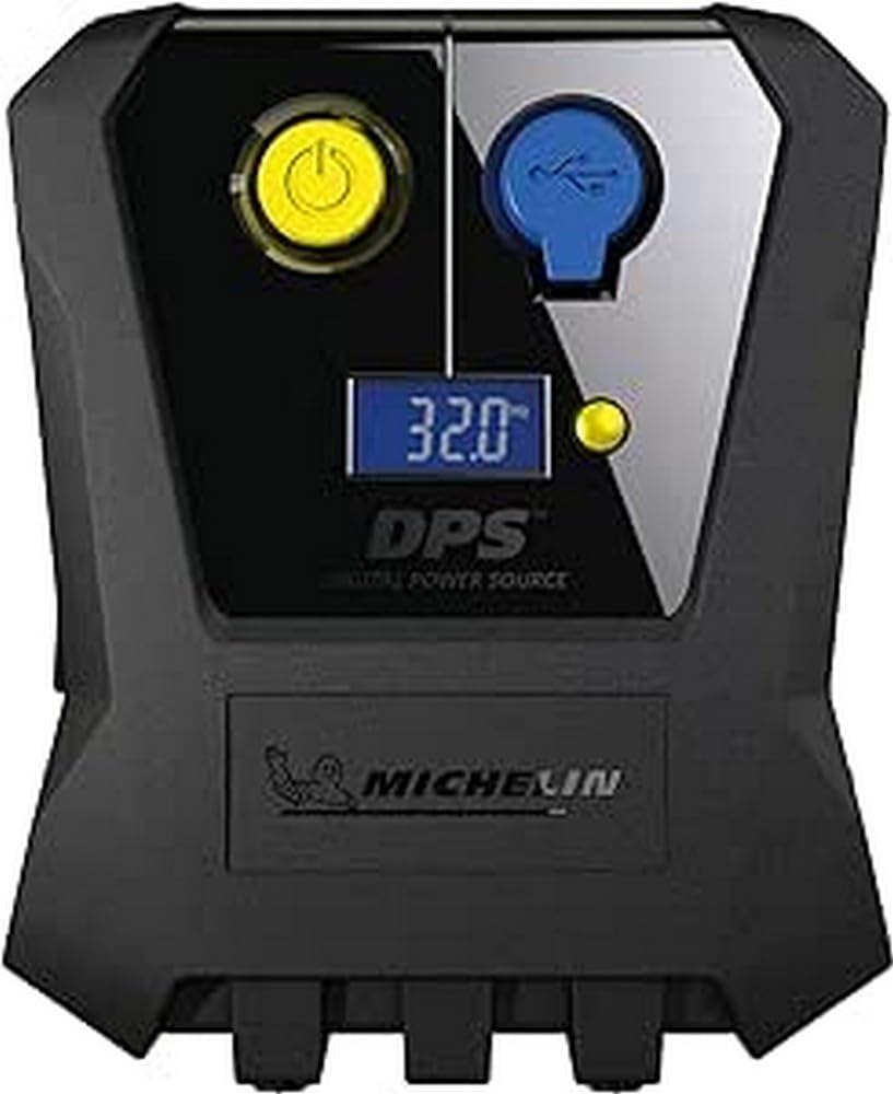 MICHELIN 9518 62001 Micro 12V fürs Auto | Kompakt und Digital | Reifendruck Luft Kompressoren Perfekt für Motorrad, Wohnwagen und Fahrrad, 12 V von MICHELIN