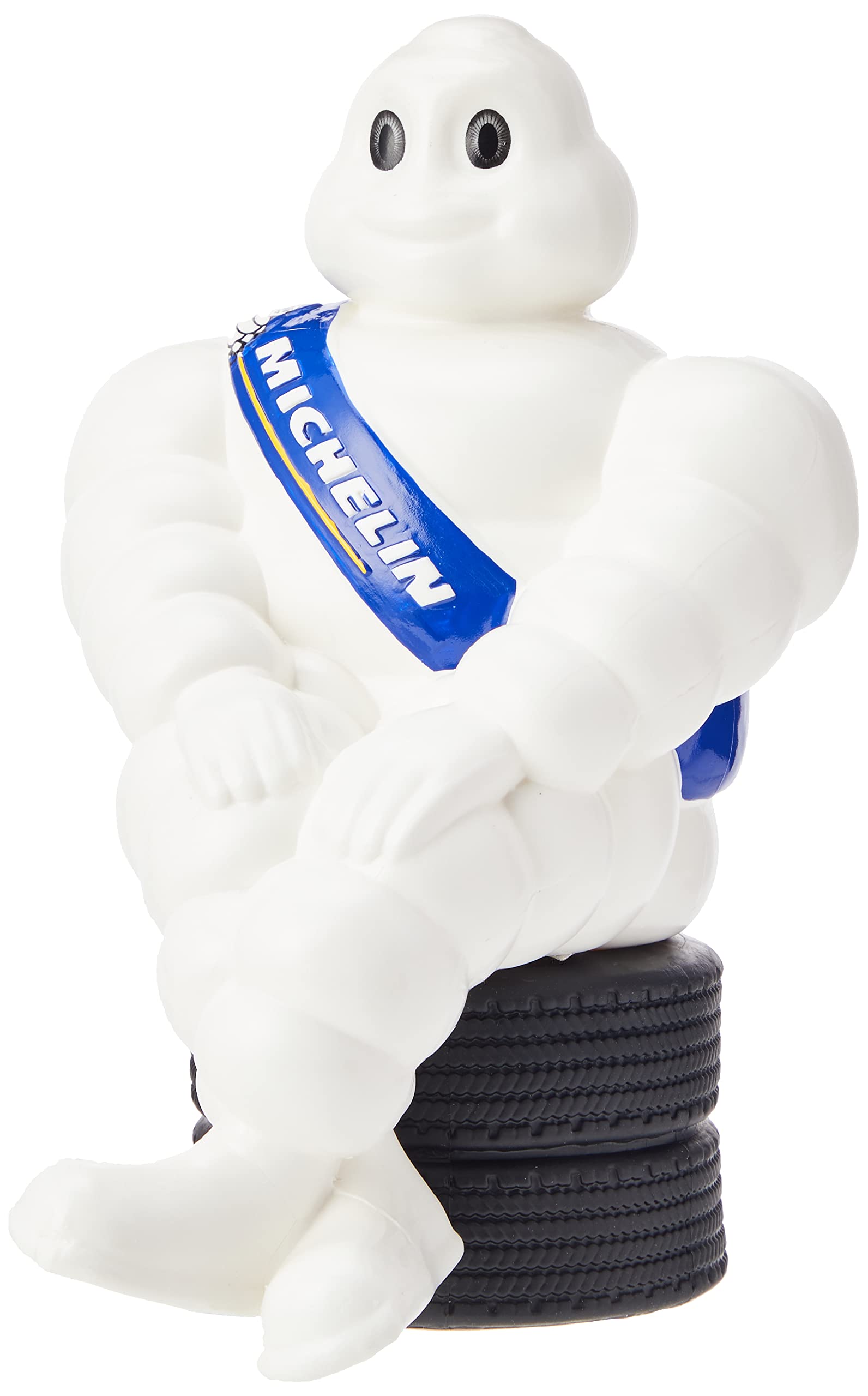 MICHELIN Mann Für den Innenbereich des Fahrzeugs/Bibendum Klein/Symbol Männchen Sitzend auf Reifenstapel, Weiß von MICHELIN