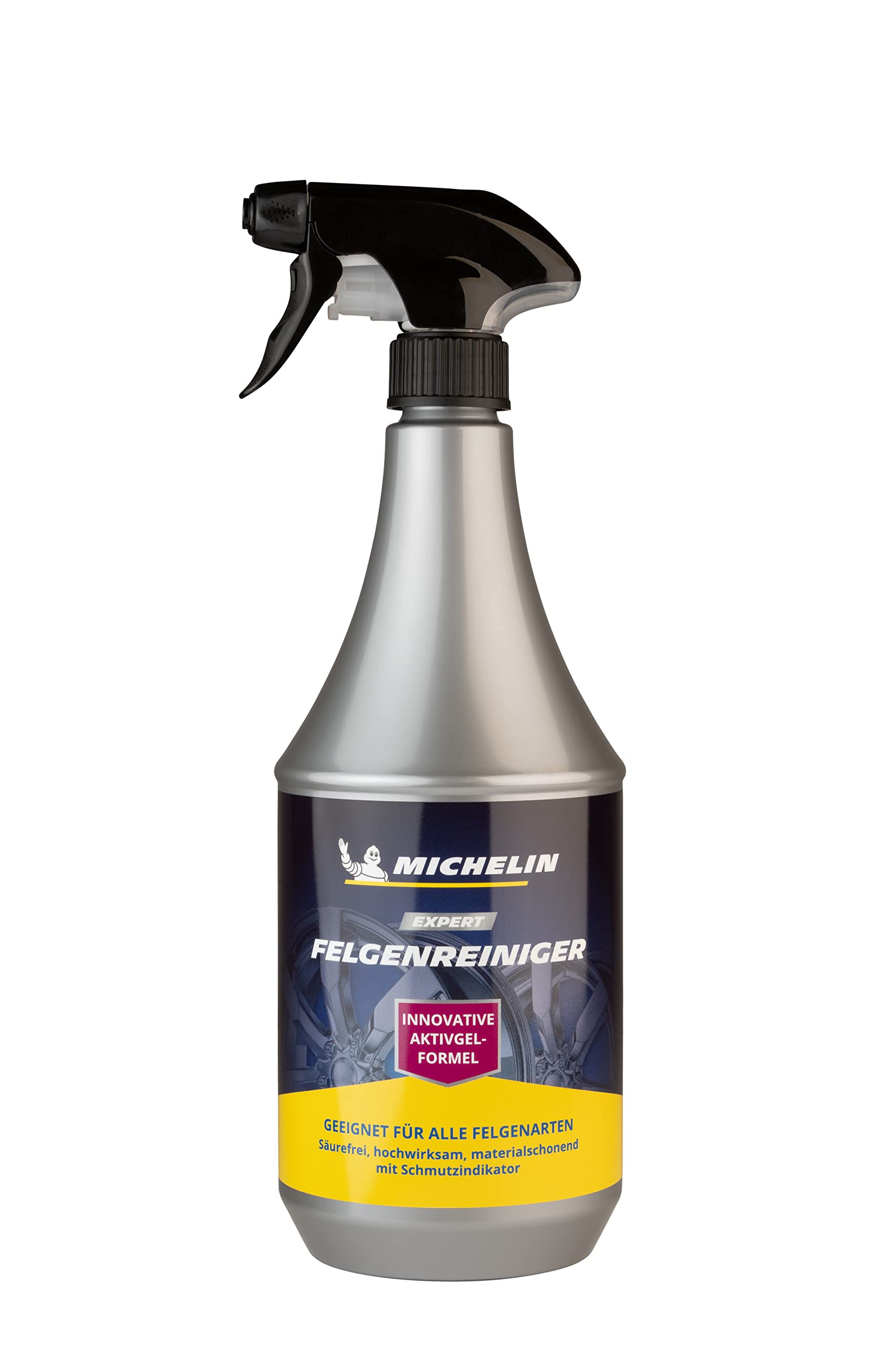 MICHELIN EXPERT Felgenreiniger 1L | Säurefreies Felgenreinigungsmittel für Alu-, Stahl- & Chromfelgen | Mit Farbindikator & Aktiv-Gel für effektive Felgenpflege | 1000 ml | Made in Germany von MICHELIN