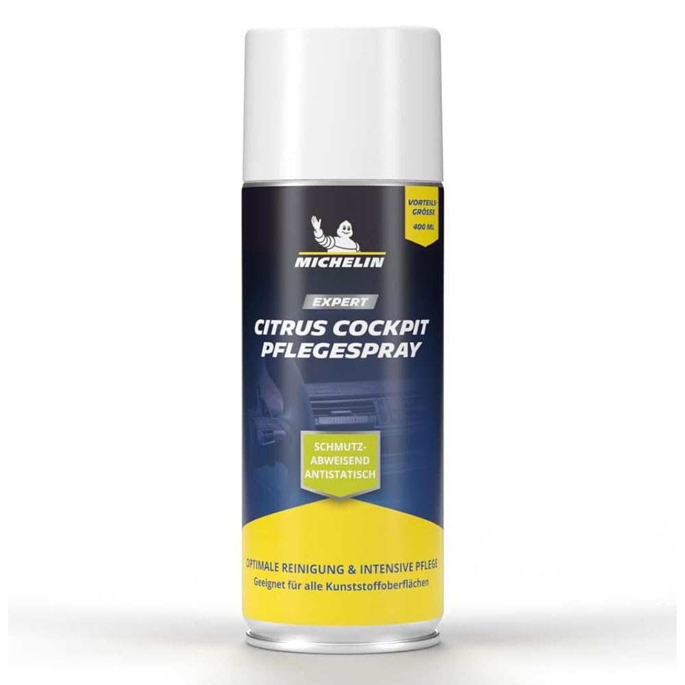 MICHELIN Expert Cockpitpflegespray Citrus| Innenraumreiniger und Kunststoffpflege Auto|400 ml von MICHELIN