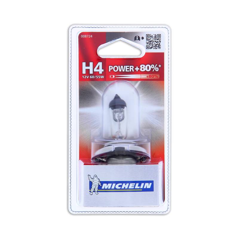 Michelin 008724 Power +80% 1 Leuchtmittel H4 12 V 60/55 W von MICHELIN