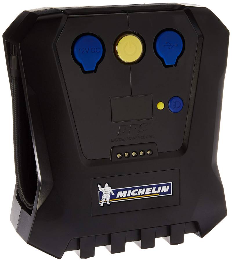 Michelin elektrische Hochleistungs-Reifenfüllpumpe mit Reifendruckprüfer, 12 V, Display, 12265 von MICHELIN