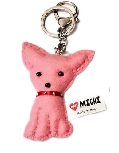 MICHI Schlüsselanhänger Chihuahua Rosa Keyring Pink Chihuahua von MICHI