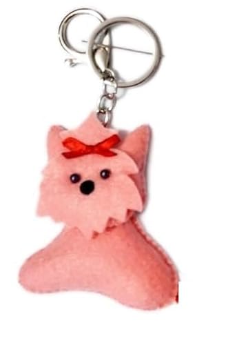 MICHI Schlüsselanhänger Yorkshire Rosa – Keyring Pink Yorkshire von MICHI