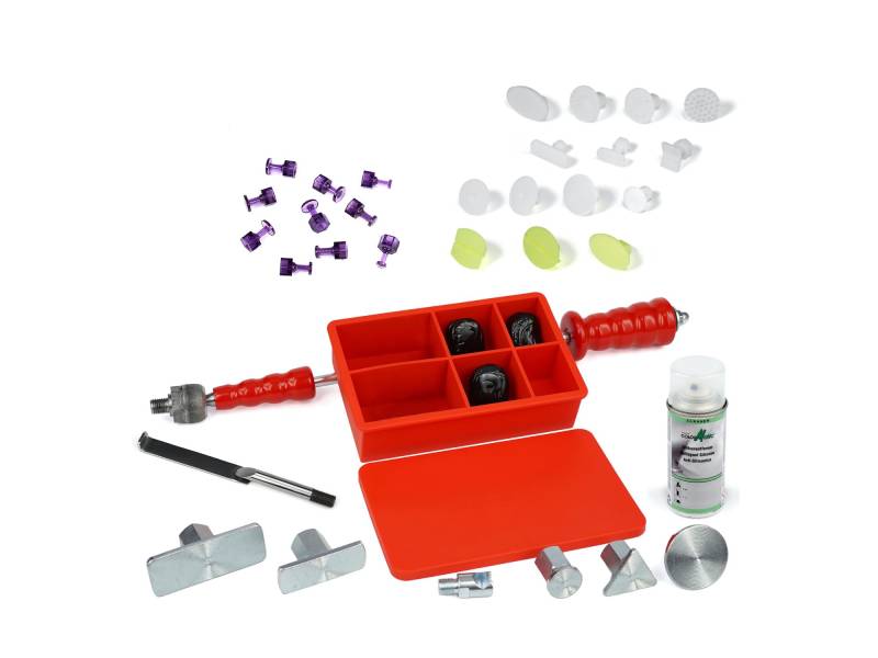 MIDIAR® Kaltkleber Set inkl. Zughammer, Dellenwerkzeug, Ausbeulwerkzeug, PDR-Tools, Auto Reparatur Karosserie Werkzeug von MIDIAR