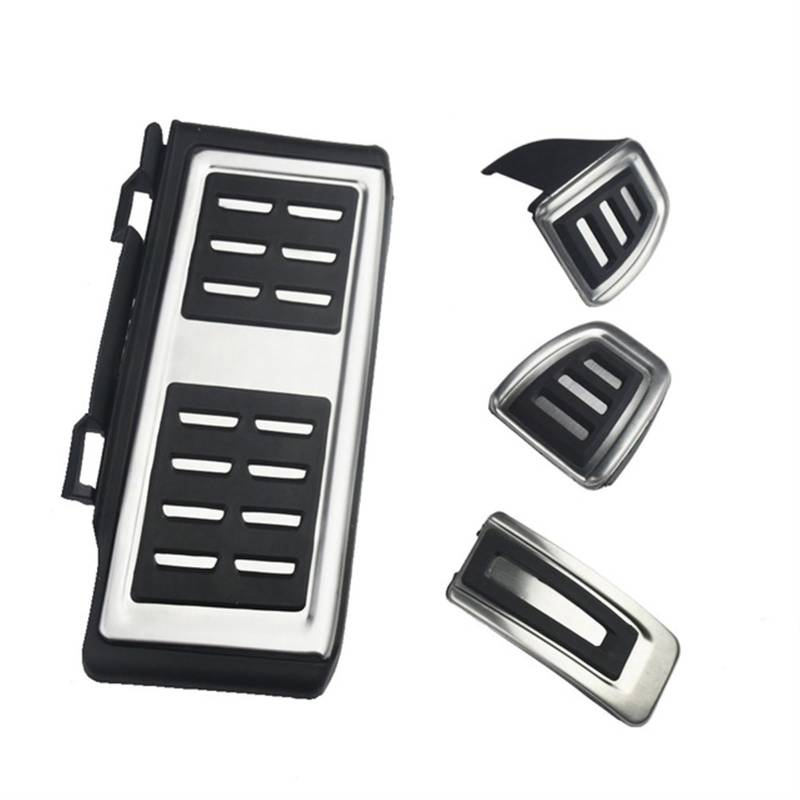 Auto Pedal Abdeckung Für A3 8V S3 RS3 Für Sportback Für Cabrio Auto Kraftstoff Bremse Dead Pedal Abdeckung Set Kupplung Pedal Abdeckung Bremse Pedalkappen(MT with Rest Pedal) von MIENAOC