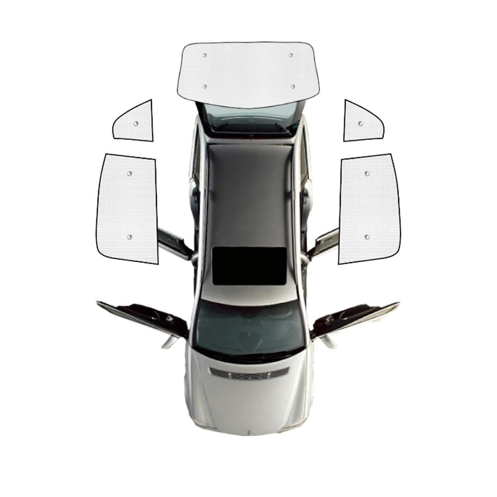 Auto-Sonnenschutz Für Dodge Für Journey Für JC Für JCUV 2009-2020 / Vollständige Abdeckungen Sonnenschutz Windschutzscheibe Visier Auto Fenster Schatten Anti-UV Auto Sonnenschutz Vorhang(Rear sunsha von MIENAOC