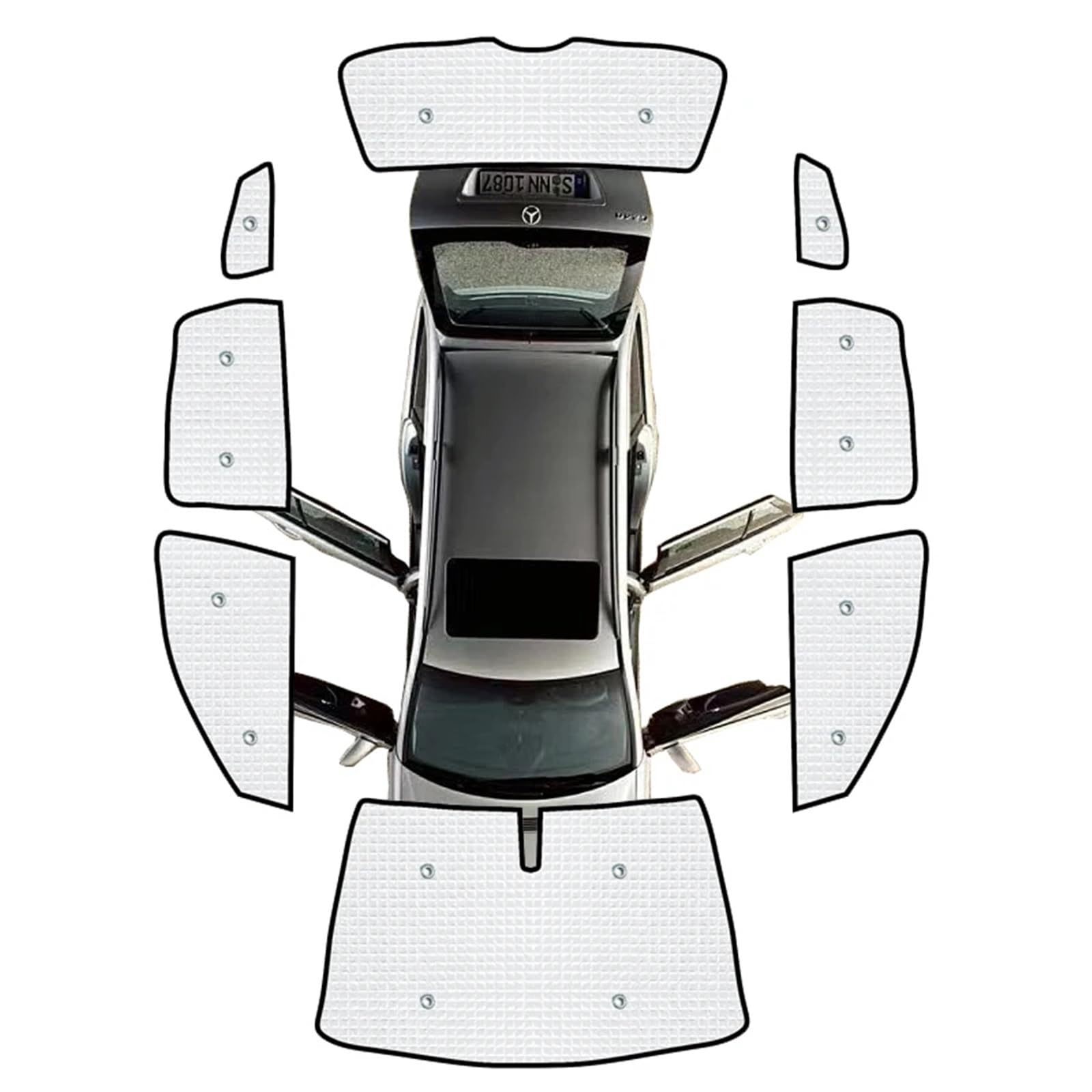 Auto-Sonnenschutz Für VW Für Polo MK4 2002 2003 2004 2005 2006 2007 2008/Auto Vollfenster Sonnenschutz Abdeckung Auto Sonnenschutz Sonnenblenden Anti-UV Auto Sonnenschutz Vorhang(All Sunshades) von MIENAOC