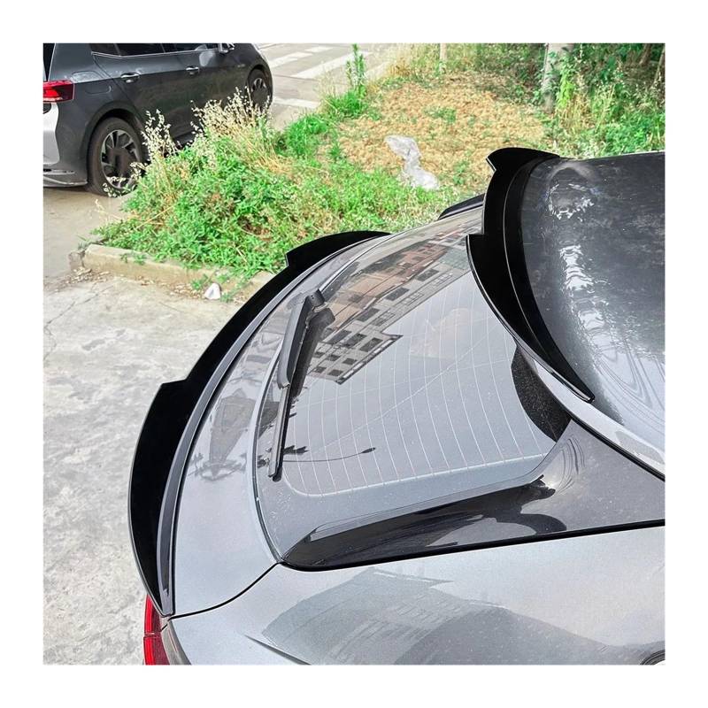 Auto Spoiler Für Q3 F3 Für Sportback 2019 + Auto Hinten Stamm Mitte Feste Splitter Dach Spoiler Lip Rear Spoiler(A Set Black) von MIENAOC