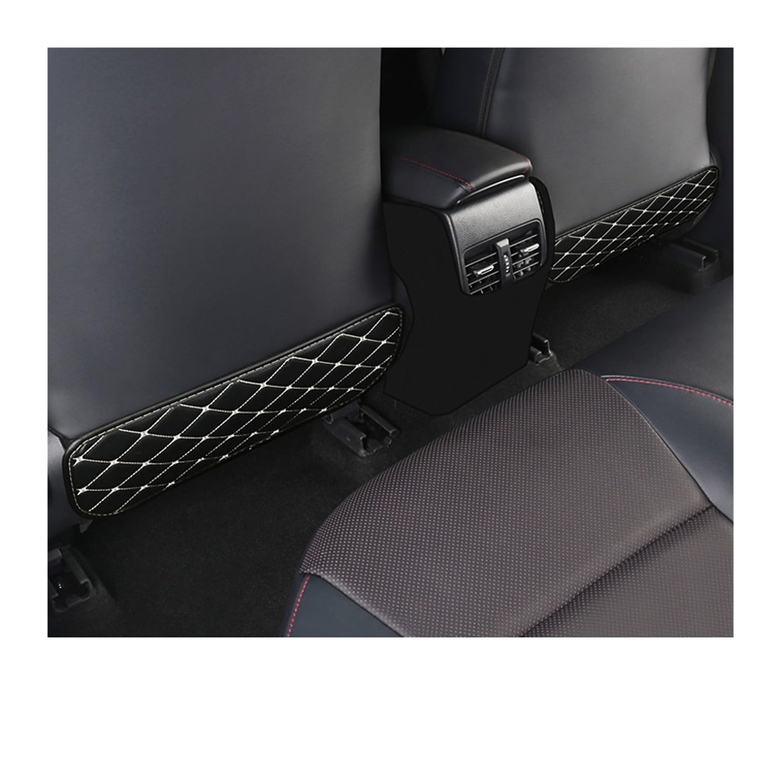 Auto zubehör Für Toyota Für Corolla Für Kreuz XG10 2021 2022 2023 2024 Auto Zurück Sitz Armlehne Box Abdeckung Schutz Pad Treten Matte Auto deko innenraum(Black 2PCS) von MIENAOC