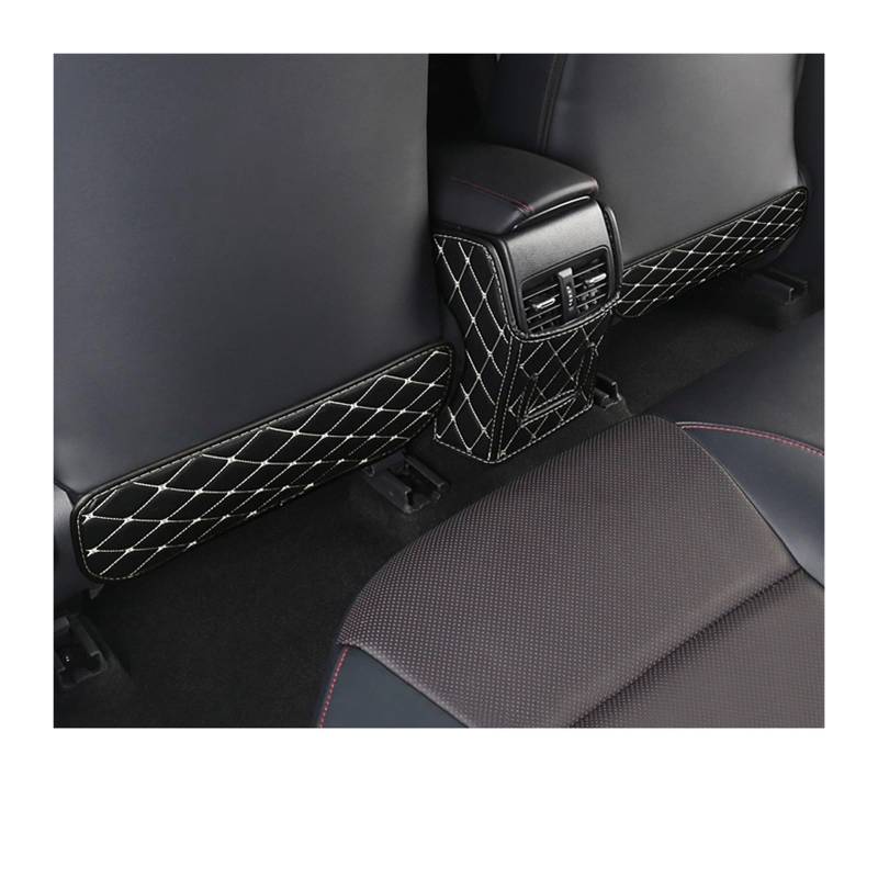 Auto zubehör Für Toyota Für Corolla Für Kreuz XG10 2021 2022 2023 2024 Auto Zurück Sitz Armlehne Box Abdeckung Schutz Pad Treten Matte Auto deko innenraum(Black 3PCS) von MIENAOC