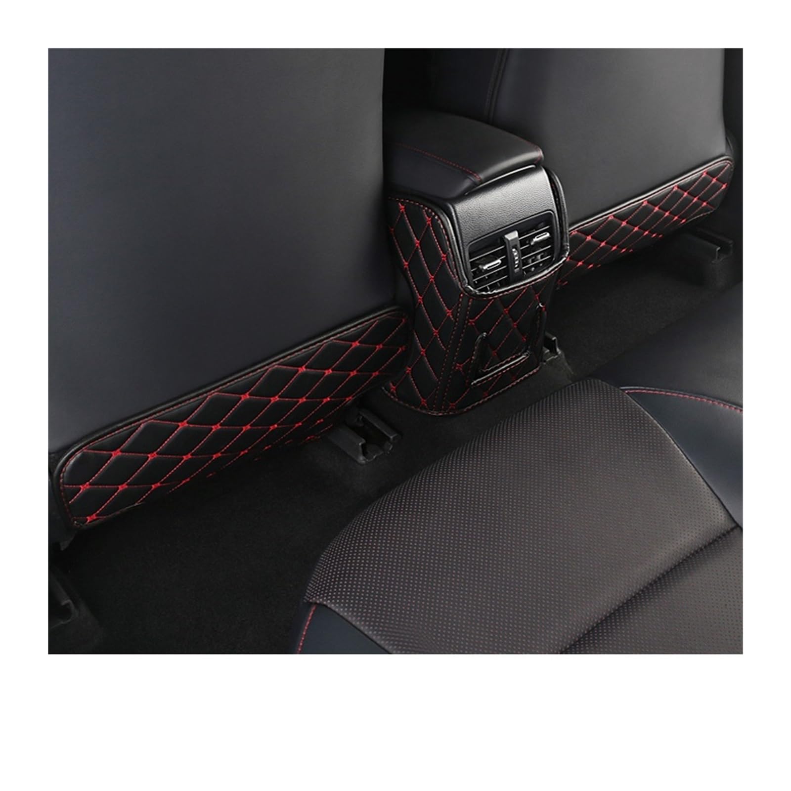 Auto zubehör Für Toyota Für Corolla Für Kreuz XG10 2021 2022 2023 2024 Auto Zurück Sitz Armlehne Box Abdeckung Schutz Pad Treten Matte Auto deko innenraum(Red 3PCS) von MIENAOC