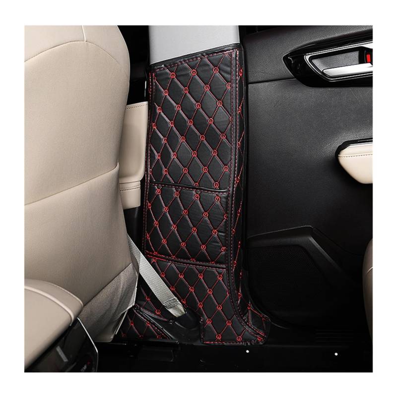 Auto zubehör Für Toyota Für Highlander XU70 2020-2023 Auto Innen Sicherheit Gürtel Schnalle Schutz Pad B Säule Aufkleber Trim Auto deko innenraum(Black) von MIENAOC