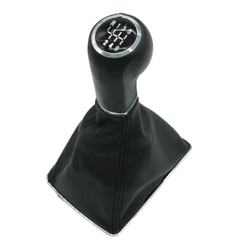 Schaltknaufabdeckung Für Opel Für Astra H/Schaltknauf Hebel Stick Handbremse Griffe Auto Anti Slip Parkplatz Hand Brems Boot Abdeckung Auto Schaltknauf(6 Speed Gear Shift) von MIENAOC