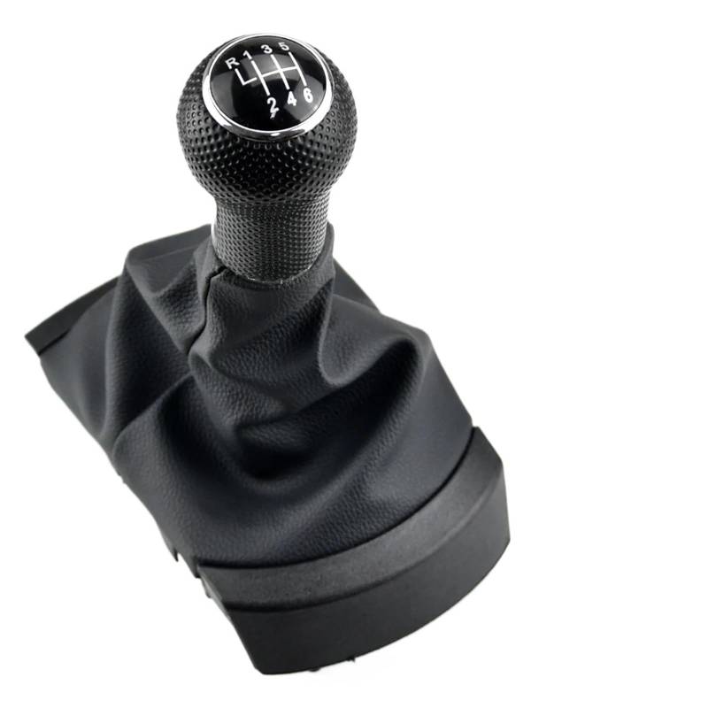 Schaltknaufabdeckung Für SEAT Für Ibiza 2002-2008 Staubschutzhülle Aus PU-Leder 5/6-Gang-Schaltknauf Schalthebelmanschette Auto Schaltknauf(6 Speed) von MIENAOC