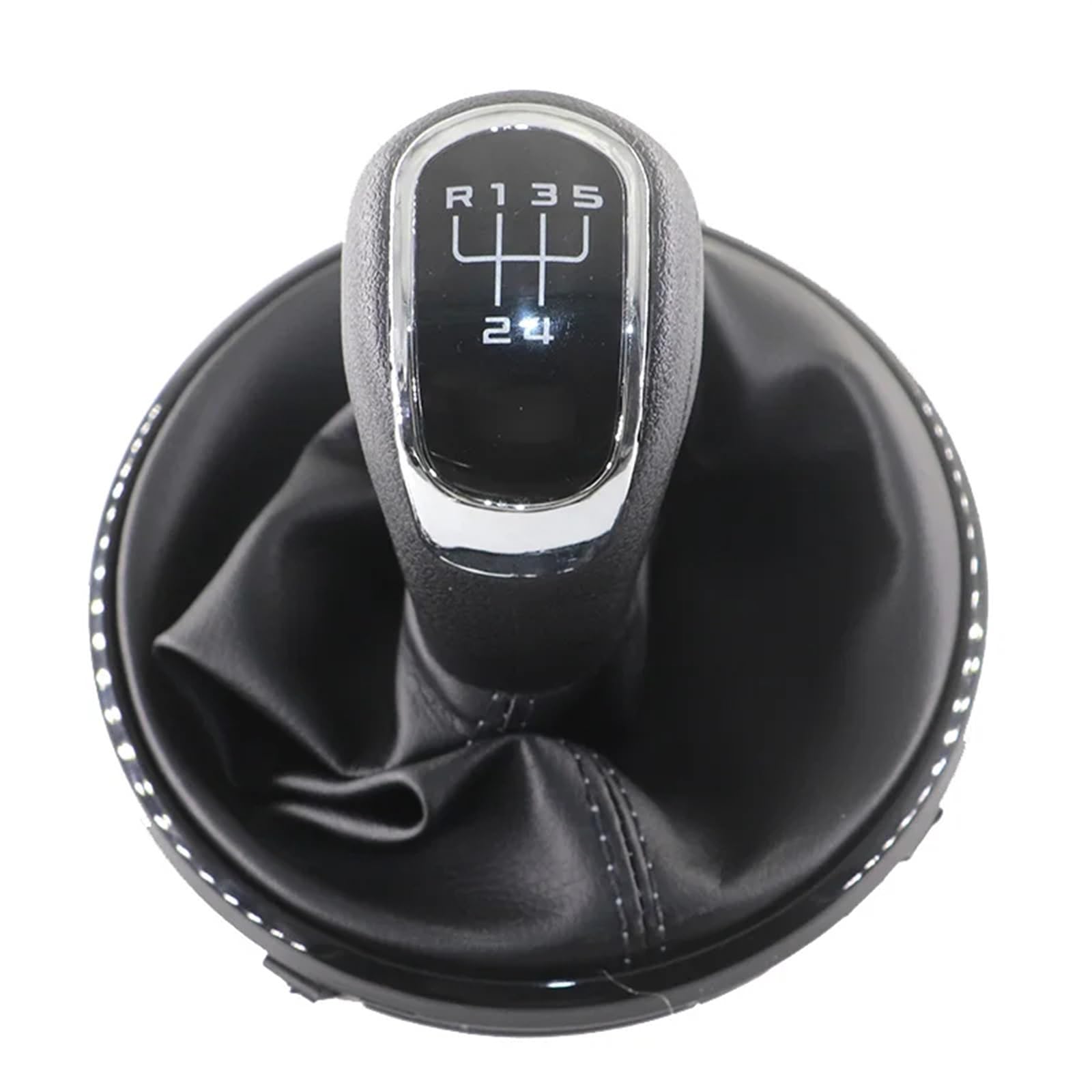 Schaltknaufabdeckung Für Skoda Für Fabia 2 II Für Roomster 2006-2010 / Auto-Schaltknauf-Boot-Abdeckung Gamasche Hebel-Shifter-Griff-Stick Auto Schaltknauf(5 Speed) von MIENAOC