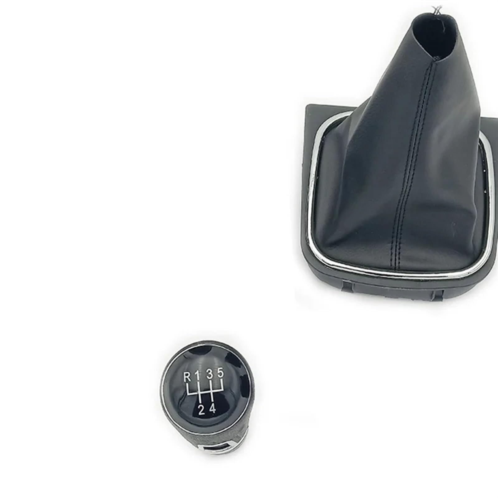 Schaltknaufabdeckung Für VW Für Jetta 5 6 Für Golf 6 VI MK5 MK6 2005-2014/Manueller 5/6 Gang Schaltknauf Mit Kofferraumabdeckung Auto Schaltknauf(5 Black line A Pair) von MIENAOC