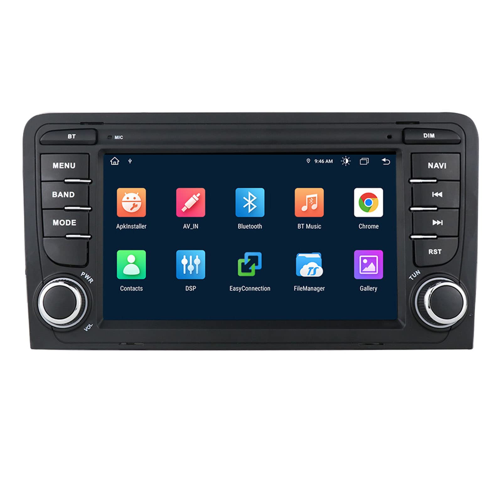 MIEUNUHH Android Auto Stereo Für 2003 2004 2005 A-UDI A3 Navigation IPS Touch Screen Multimedia Player Unterstützung 4g Carplay SWC WiFi Spiegel Link Dsp(Size:4 core WiFi 1G+16G) von MIEUNUHH