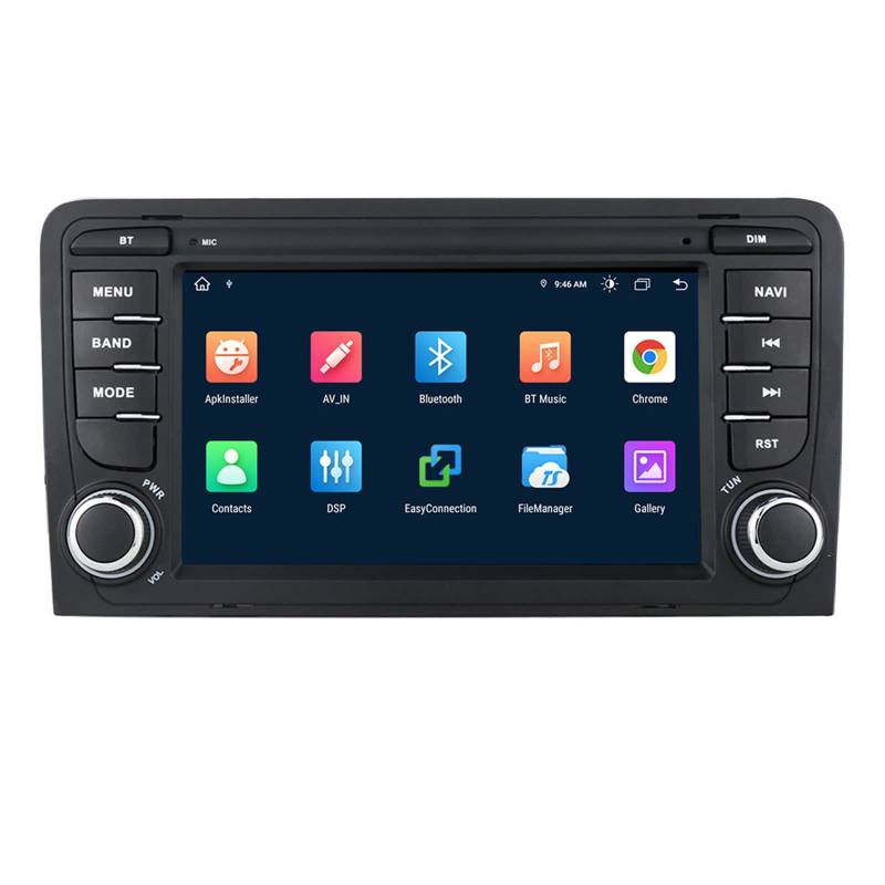 MIEUNUHH Android Auto Stereo Für 2003 2004 2005 A-UDI A3 Navigation IPS Touch Screen Multimedia Player Unterstützung 4g Carplay SWC WiFi Spiegel Link Dsp(Size:4 core WiFi 1G+16G) von MIEUNUHH