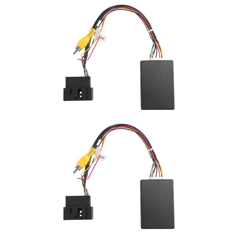 MILLTOR 2 x RGB auf () AV CVBS Signalkonverter Decoder-Box-Adapter für Werks-Rückfahrkamera Golf 6 CC von MILLTOR