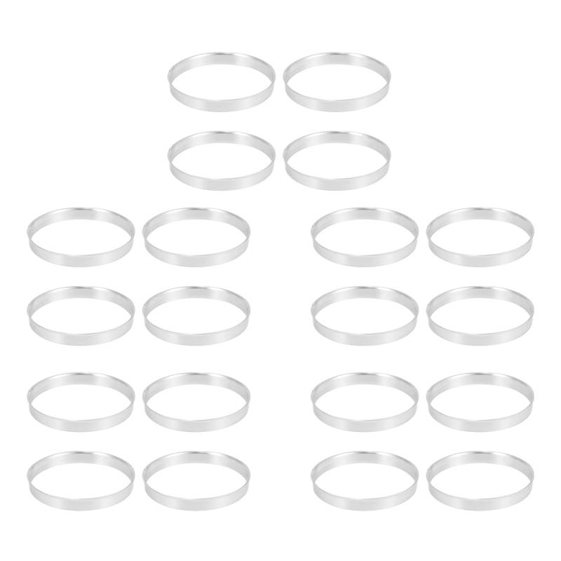 MILLTOR 20 x Universal Aluminium Nabe Zentrisch Ring Spurverbreiterung Set 74.1mm O/D 72.6mm I/D von MILLTOR