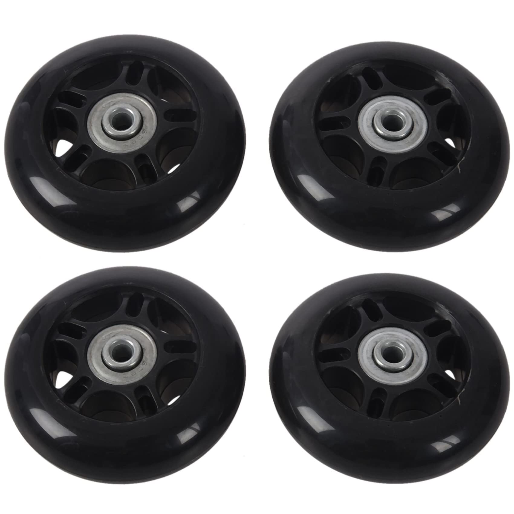 MILLTOR Ersatzrollen für Gepäckkoffer/Inline-Skate, 64 x 18 mm, Schwarz, 4 Stück von MILLTOR