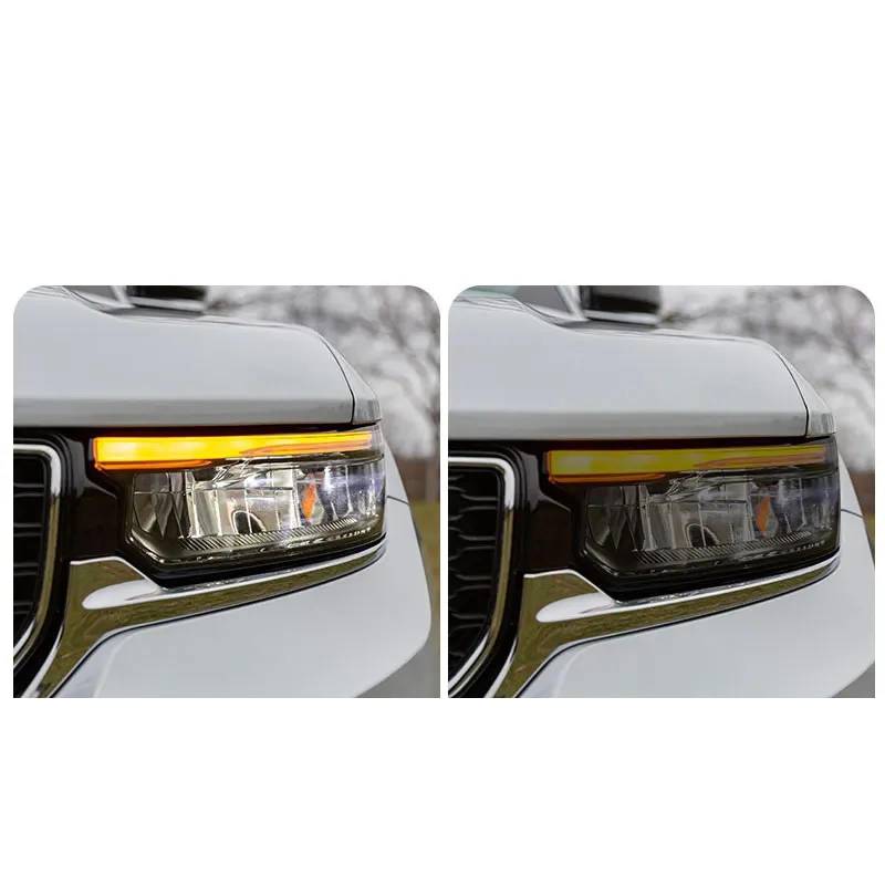 2 Stück Auto Scheinwerfer Schutzfolie Frontlicht Transparent Rauch Schwarz TPU Aufkleber, Für Jeep Grand Cherokee WL 2021 2022 2023, Auto Scheinwerfer Film Zubehör von MILLYHOUSE