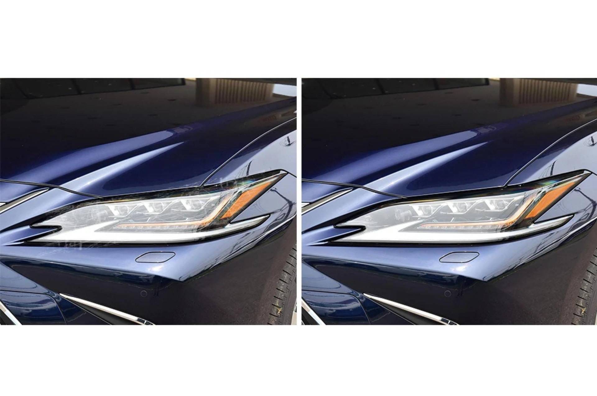 2 Stück Auto Scheinwerfer Schutzfolie Transparent Schwarz TPU Aufkleber, Für Lexus ES 350 300 2015 2016 2017 2018 2019 2020, Automobil Scheinwerfer Film Zubehör von MILLYHOUSE